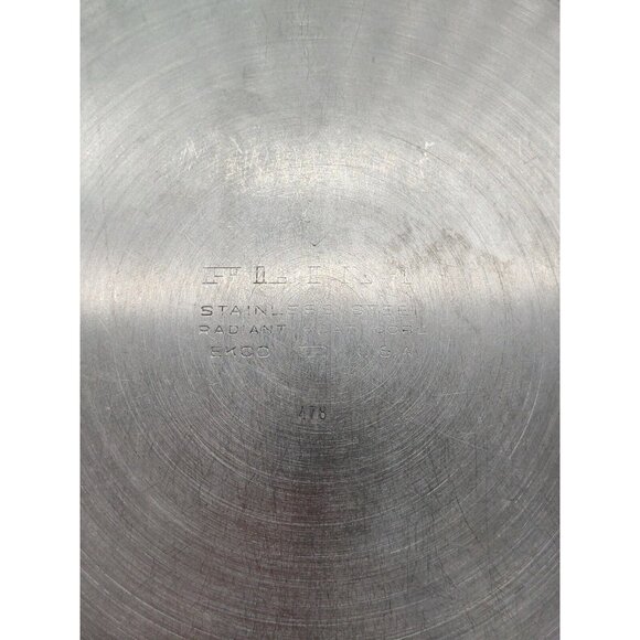 Vintage FLINT WARE-EKCO Stainless Steel 10" SKILLET Frying Pan with Lid USA - Picture 4 of 12